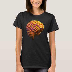 T-shirt Neon Cerveau Réaliste 80s Hommes Rétro Femmes Enfa