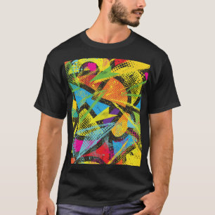 T-shirt Neon chaotique : Motif de graffiti Abstrait.