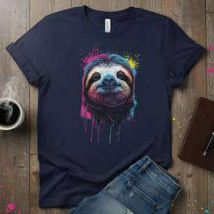 T-shirt Neon Chill — Paresseux Color Splash Artistique, An