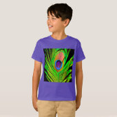 T-shirt Neon Colors Peacock Feather (Devant entier)