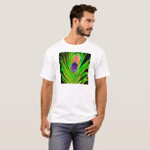 T-shirt Neon Colors Peacock Feather (Devant entier)