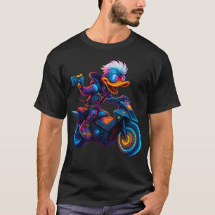 T-Shirt Neon Cyber Canard Rider