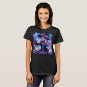 T-shirt Neon Cyberpunk Tech Witch - Futuristic Art Design (Devant entier)