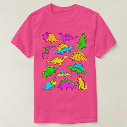T-shirt Néon dinosaure (Design devant)