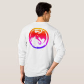 T-shirt Neon Dragon men white long sleeve shirt back (Dos entier)