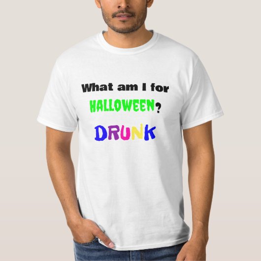 T-shirt NEON Drunk Halloween Chemise FUNNY (Devant)