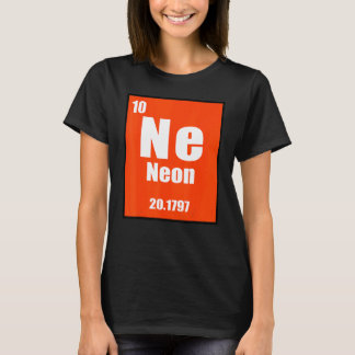 T-shirt Neon Element Of The Chemistry Periodic Table for S