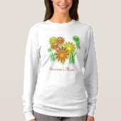 T-shirt - Neon Flowers with text (Devant)