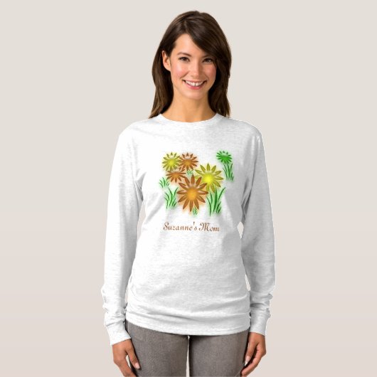 T-shirt - Neon Flowers with text (Devant entier)