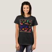 T-shirt Neon Fruits Motif Design d'art (Devant entier)