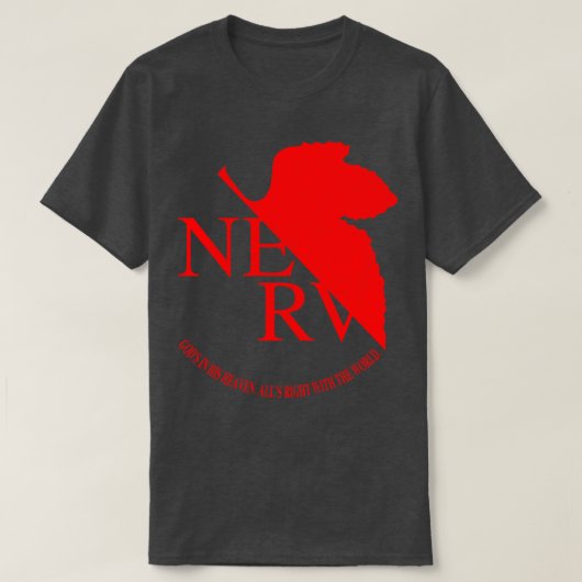 T-shirt Neon Genesis Evangelion NERVE Logo (Design devant)