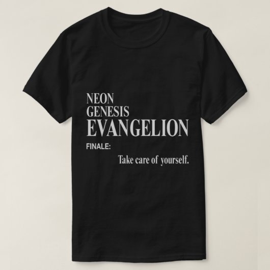 T-shirt Neon Genesis Evangelion Prenez soin de vous TS (Design devant)