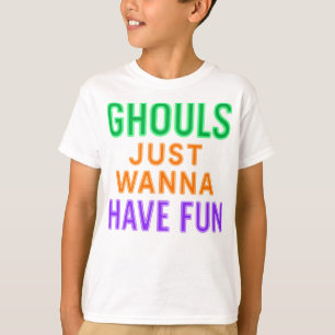 T-shirt Neon Ghouls Veux Juste Avoir Une Chemise Halloween