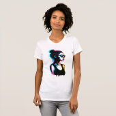 T-shirt Neon Girl Profile Graphic Tee (Devant entier)