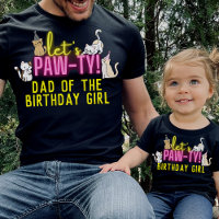 Neon Glow rose Faisons pawty mignons Chats Anniver