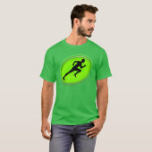 T-shirt Neon Green Man Running Personalrainer Sports gift (Devant entier)
