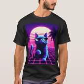 T-shirt Neon Grid Chill Cat (Devant)