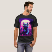 T-shirt Neon Grid Chill Cat (Devant entier)