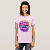 T-shirt Neon Gym Mode - Rainbow Fitness Splash avec coeur (Devant entier)