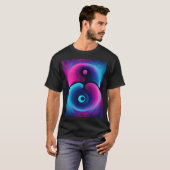 T-shirt Neon Harmony : Une interprétation moderne de Yin Y (Devant entier)
