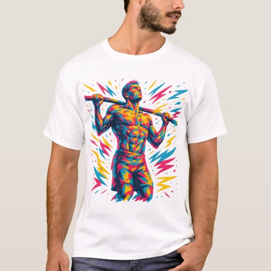 T-shirt Néon Klimmzzzzzing (Devant)