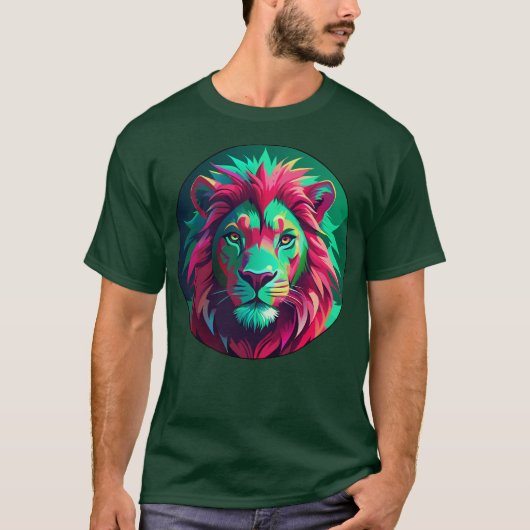 T-shirt Neon Lion (Devant)