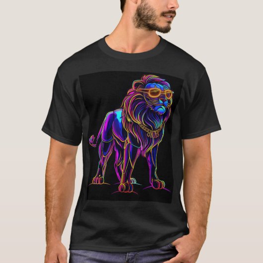 T-shirt Neon Lion (Devant)