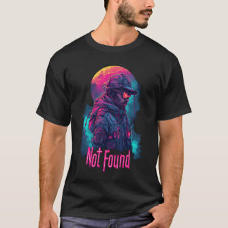 T-shirt Neon Militaire Futuriste Explorer Scène de nuit