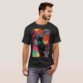 T-shirt Neon Night Cat – Psychedelic (Devant entier)