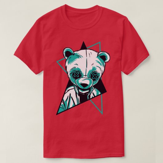 T-shirt Neon Panda Retro (Design devant)