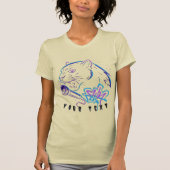 T-shirt Neon Panther Graffiti Mic Art (Devant)