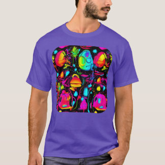 T-shirt Neon Party Oldschool Color Glow UV family