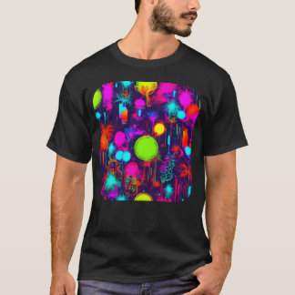 T-shirt Neon Party Vintage Color Glow Electro friends