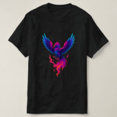 T-shirt Neon Phoenix Rebirth – Vibrant Mythical Firebird  (Design devant)