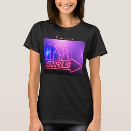 T-shirt Neon Pink Girls Sign Thunder_cove (Devant)