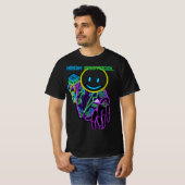 T-shirt Neon Protocol : Sourire Cyber-Numérique (Devant entier)