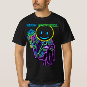 T-shirt Neon Protocol : Sourire Cyber-Numérique