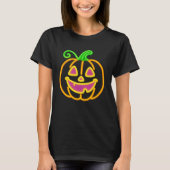 T-shirt Neon Pumpkin – Fun Halloween Light Design (Devant)