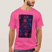 T-shirt Neon Queen of Hearts — Synthwave rétro-futuriste (Devant)