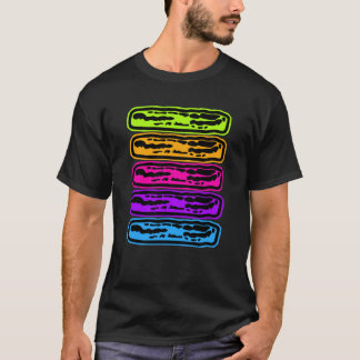 T-shirt Neon Rainbow Bacon Lover