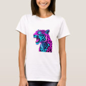 T-shirt Neon Retro Jaguar - Vibrant Synthwave 80s Animal D (Devant)