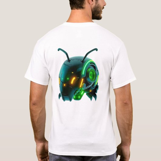 T-shirt Neon Robotique Caterpillar Face (Dos)