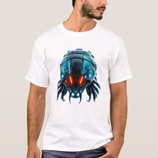 T-shirt Neon Robotique Centipede Face (Devant)