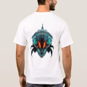 T-shirt Neon Robotique Cicada Face Art (Dos)