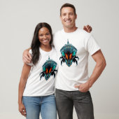 T-shirt Neon Robotique Cicada Face Art (Unisexe)