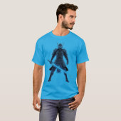 T-shirt Neon Samurai : Le cyber-guerrier (Devant entier)