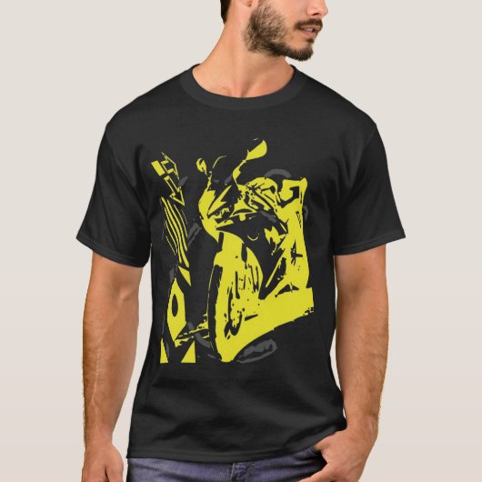 T-shirt Neon Speed Rider motorcycle (Devant)