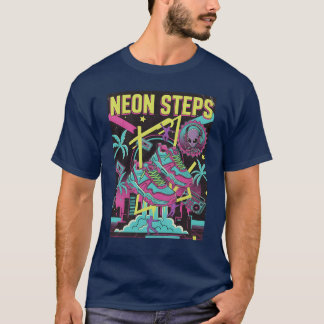 T-shirt Neon Steps Rétro Athlétique rétro