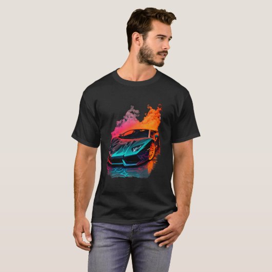 T-shirt Neon Supercar (Devant entier)