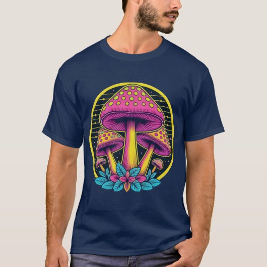 T-shirt Neon Toadstool Trio (Devant)